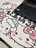 云昊布藝HelloKitty筆記本電腦桌保護墊超大鍵盤(pán)鼠標墊皮革辦公學(xué)習書(shū)桌墊 Y發(fā)發(fā)發(fā)財 40*80CM 曬單實(shí)拍圖