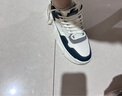 海瀾之家HLA男鞋百搭拼接運動(dòng)鞋男透氣中幫休閑鞋子男 M075 白藍色  41  曬單實(shí)拍圖