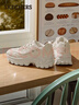 斯凱奇（Skechers）女鞋秋季蜜糕鞋厚底增高老爹鞋時(shí)尚潮流小個(gè)子百搭休閑鞋177223 乳白色/OFWT 39 曬單實(shí)拍圖