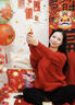G.duck親子裝全家福一家三口四口秋冬紅色毛衣2024新款母子母女裝針織衫 紅色 100 (建議身高90-100CM 曬單實(shí)拍圖
