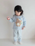 班喜迪女童睡衣秋冬裝2025新款女寶寶洋氣套裝兒童冬款嬰兒珊瑚絨家居服 藍色 90 曬單實(shí)拍圖