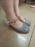 潮思匯涼鞋高跟鞋水晶鞋鋼琴表演出鞋軟底女童皮鞋公主鞋禮服鞋 516-16銀色 26 16.5CM 曬單實(shí)拍圖