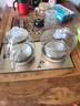益茶福全自動(dòng)上水電熱水壺底部上水嵌入式茶臺功夫茶燒水壺飲水燒水一體機抽水玻璃煮茶壺保溫泡茶壺 SQ-008金色玻璃套裝 1L 曬單實(shí)拍圖