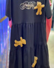 LALABOBO【商場(chǎng)同款】立體熊連衣裙女裝2025夏新款寬松可愛(ài)長(cháng)裙RBEB-ZY11 黑色 S 曬單實(shí)拍圖