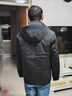 JODOLL喬頓【可拆卸內膽】連帽羽絨服男新款微肌理休閑保暖鵝絨外套 黑色 M 48 曬單實(shí)拍圖