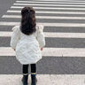 迪士尼女童過年服冬季棉服套裝2025新款秋冬加絨公主裙女寶寶三件套國風 米白色2 連衣裙+毛衣+打底褲 100 cm 曬單實拍圖