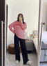 優(yōu)美珍（YOUMEIZHEN）日本孕婦褲秋季外穿2025新款孕期長(cháng)褲小個(gè)子無(wú)托腹大碼闊腿褲秋裝 黑色 L【建議體重：110-135斤】 曬單實(shí)拍圖