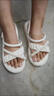 兩帶涼拖鞋夏季外穿ins潮2024新款時(shí)尚珍珠仙女風(fēng)配裙子厚底涼鞋 zw珍csw珠33-米白 36-37 【偏小一碼】 曬單實(shí)拍圖