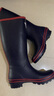EVERCREATURES英國時(shí)尚雨靴女雨鞋防滑防水鞋成人兒童水靴橡膠雨鞋 女款 藍紅撞色高筒10RNV 38 曬單實(shí)拍圖