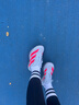 阿迪達斯 （adidas）女跑步系列 adizero Evo SL W 跑步鞋 KI3383 銀色  38 曬單實(shí)拍圖