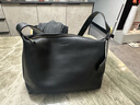 西木汀 愛(ài)軟糖 牛皮托特包女潮大容量單肩通勤包小眾斜挎包包 黑色小號 曬單實(shí)拍圖