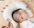 bebebus嬰兒定型枕0-6個(gè)月睡圓頭糾正頭型寶寶枕頭0-1歲定型枕抗菌防螨款 曬單實(shí)拍圖
