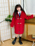 Teenie Weenie Kids 小熊童裝25年新秋冬男女童長(cháng)款羊毛混紡呢大衣 紅色 110cm 曬單實(shí)拍圖