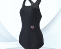 阿瑞娜（arena）健身系列女士泳衣溫泉柔軟面料連體無(wú)袖三角游泳衣 粉色（PNK） M 曬單實(shí)拍圖
