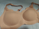 ubras無(wú)尺碼輕薄浪花領(lǐng)文胸透氣內衣女聚攏承托無(wú)鋼圈胸罩 桃粉沙色 均碼 mini版（80-100斤）背勾文胸 曬單實(shí)拍圖