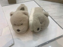 魔杏棉拖鞋女士冬季新款外穿包跟室內家居可愛(ài)保暖毛絨情侶棉鞋男冬天 淺咖 38-39 適合37-38（內長(cháng)240mm） 曬單實(shí)拍圖