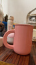 樂(lè )扣樂(lè )扣（LOCK&LOCK）陶瓷杯帶蓋馬克杯女可愛(ài)咖啡杯早餐辦公室水杯 粉色 420ml 曬單實(shí)拍圖