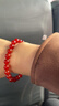 真天然紅瑪瑙紅色圓珠手串手工串珠編制材料diy配珠手鏈 8mm紅瑪瑙【禮盒裝】 曬單實(shí)拍圖