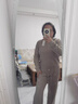 優(yōu)衣庫女裝可機洗紐花針織連帽套頭衫/25秋冬新款478871 33 卡其色 L /160/88 曬單實(shí)拍圖
