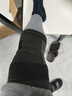 綁帶護膝蓋套保暖防寒腿男女老人關(guān)節運動(dòng)四季薄款空調房漆損傷 綁帶防寒保暖護膝-黑色1雙 XL碼【適合體重140-170斤】 曬單實(shí)拍圖