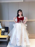 DOMIAMIAKIDS女童晚禮服輕奢高端生日公主裙秋冬兒童主持人鋼琴演奏演出服 黑色 【贈裙撐】 均碼 160cm 曬單實(shí)拍圖