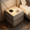 HOME COLLECTOR極簡(jiǎn)實(shí)木烤漆床頭柜小戶(hù)型主臥室床邊燈柜積木魔方落地收納儲物柜 單層床頭柜30公分-米杏灰色 整裝 曬單實(shí)拍圖