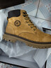 駱駝（CAMEL）【王俊凱同款】馬丁靴男鞋秋冬2025新款大黃靴女戶(hù)外工裝登山靴子 G13W379132 金黃色 43 曬單實(shí)拍圖