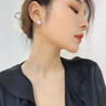 Mck山茶花耳夾女無耳洞小眾氣質(zhì)高級(jí)感輕奢小香風(fēng)耳飾夾耳式耳環(huán) 耳夾款 曬單實(shí)拍圖