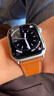 FJU適用蘋(píng)果手表Ultra3表帶s11真皮愛(ài)馬仕applewatch9牛皮夏天s10男士新款加長(cháng)49mm蝴蝶扣原裝 折疊扣棕色【原版barenia馬鞍皮】 iWatch 10/11代【46MM】 曬單實(shí)拍圖