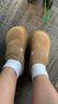 西遇勃肯女鞋2025春季新款百搭一腳蹬全包休閑復古單鞋增高厚底鞋 卡其色 38 曬單實(shí)拍圖