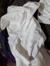 羅蒙（ROMON）男士棉短袖T恤休閑緊身潮流修身半高領打底衫韓版彈力中領半袖 白色 L (120) 105120斤 曬單實拍圖