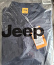 吉普（JEEP）長(cháng)袖T恤男士polo打底衫春秋季新款寬松純色上衣男裝 黑色  3XL 曬單實(shí)拍圖