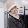 JCZS冬季女保暖口罩耳罩帽子圍脖一體高顏值騎行防風(fēng)防寒護脖面罩冬天 卡其色【加絨加厚/騎行防寒護頸】 均碼(男女通用) 曬單實(shí)拍圖