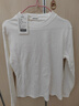LOVER RUCCI白色打底衫2025新款女秋冬長(zhǎng)袖t恤加絨加厚內(nèi)搭圓領(lǐng)純棉上衣 白色 XL 曬單實(shí)拍圖