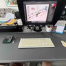 梓晨碳纖維防污雙面鼠標墊桌墊辦公室超大號電腦書(shū)桌墊老板桌面鍵盤(pán)墊 【護腕加厚款】烏云灰 60X90cm 曬單實(shí)拍圖