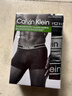 Calvin Klein內衣25秋季新款男士三條裝提花腰邊ck順滑防夾臀四角褲平角內褲男 IJT-太空黑/椰青灰 3條 M 曬單實(shí)拍圖