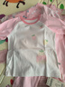 戴維貝拉（DAVE＆BELLA）兒童內(nèi)衣套裝男童睡衣寶寶女童家居服兩件套秋冬新款秋衣秋褲 粉色【現(xiàn)貨】 90 cm（建議身高80-90cm） 曬單實(shí)拍圖