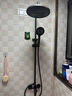 榮事達淋浴花灑套裝衛浴室噴頭全套增壓家用花灑三件套 槍灰小四方三檔 曬單實(shí)拍圖