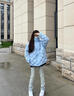 ELEVEN SLEEP冬季保暖反光標壓皺90％白鴨絨立領(lǐng)羽絨服外套男女 豆綠色羽絨服 S 曬單實(shí)拍圖
