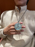 寶卡伊 收藏級冰種海藍寶吊墜女天然水晶項鏈平安扣掛件平安轉運飾品 寶石級冰種54g 曬單實拍圖