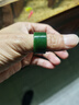 千載一玉孤品和田玉扳指  大拇指指環(huán)碧玉戒指細(xì)潤把玩件 寓意圓滿順?biāo)?約20毫米 曬單實(shí)拍圖