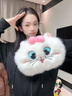 LNGA LANDGRE毛絨貓咪熱水袋充電暖手寶保暖熱手袋暖寶寶暖宮女生宿舍姨媽神器 白色蝴蝶結KT貓【可拆洗】 曬單實(shí)拍圖