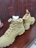 強人男靴3515戶(hù)外作戰靴絨面牛皮登山運動(dòng)訓練靴子 沙漠短靴 沙色 42 曬單實(shí)拍圖