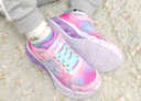 Skechers斯凱奇童鞋女童運動(dòng)鞋閃燈鞋開(kāi)關(guān)魔術(shù)貼兒童休閑公主鞋302315L 粉紅色/多彩色/PKMT 33 曬單實(shí)拍圖