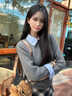 SNYDER WEAR灰色假兩件polo襯衫領(lǐng)內搭毛衣女秋季短款慵懶風(fēng)寬松打底針織上衣 灰色毛衣 XL 建議115-130斤 曬單實(shí)拍圖