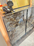 Mamorino德國品牌實(shí)木斗柜輕奢大理石馬鞍皮客廳儲物臥室餐邊柜一體靠墻柜 【1.2米】奢石臺面斗柜 曬單實(shí)拍圖
