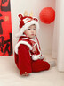 G.DUCKKIDS嬰兒連體衣過(guò)年服秋冬龍年周歲套裝新款男女寶寶新年過(guò)年喜慶衣服 小福龍紅色套裝+帽子（加絨加厚 90cm 90 碼 曬單實(shí)拍圖