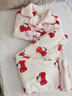 野獸派家居（tbh）三麗鷗Hello Kitty法蘭絨家居服套裝冬季可外穿睡衣女 Hello Kitty法蘭絨家居服 蝴蝶結 S 曬單實(shí)拍圖