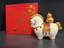 國潮馬吉祥物擺件卡通馬年桌面工位裝飾2026新年伴手禮本命年禮物 白色國朝馬【元寶】 曬單實(shí)拍圖
