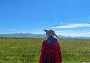 爾山集民族風(fēng)披肩女云南旅游秋冬披風(fēng)斗篷波西米亞針織保暖兩用子圍巾 紅色披肩（100*135cm） 曬單實(shí)拍圖